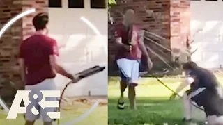 Man Defends Himself...With a SPRINKLER?! | Neighborhood Wars | A&E #shorts