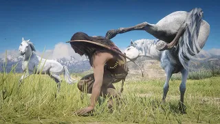 NATIVE AMERICAN Fights Angry HORSE → Red Dead Redemption 2 PC ✪ Vol 22