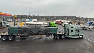 Central Oregon Flatbed Trucking #60. New truck 🎉. Bags of seeds from nezperce ID