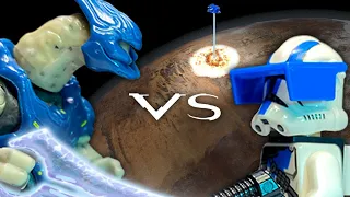 STAR WARS vs HALO, Mega Construx + Lego stop motion.