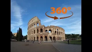 IMPROVED!! 360 / VR Video Tour (No Commentary) from Inside & outside The Colosseum - Rome, Italy