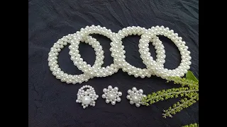 খুব সহজে পুতির বালা বা চুড়ি তৈরি// How to make a pearl bracelet//putir bala ba curi.//Beads jewelry.