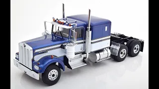 Modelissimo: Road Kings Kenworth W900 bluemetallic/silver 1/18