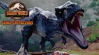 Breaking Up a T-Rex Battle | JURASSIC WORLD CAMP CRETACEOUS | NETFLIX