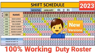 How to create duty roster in excel, How to create Shift Schedule. #shiftschedule #dutyroster  #excel