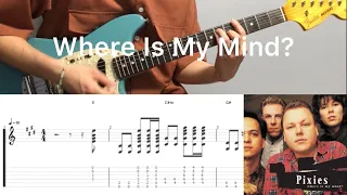 Pixies - Where Is My Mind? (guitar cover with tabs & chords)