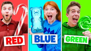Eating ONE COLOR CANDY for 24 Hours!