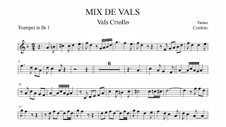 mix de vals criollos partitura trompeta 🎺 banda