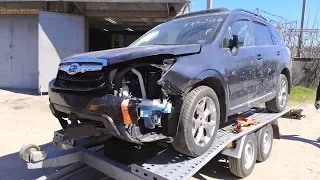 SUBARU Forester. Легкий удар в морду. Повреждения.