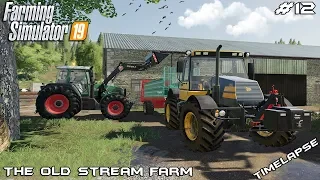 Plowing, spreading manure | Animals on The Old Stream Farm | Farming Simulator 19 | Episode 12
