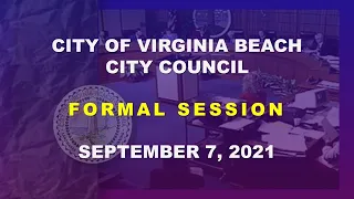 City Council Formal - 09/07/2021