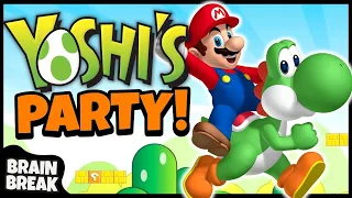 Yoshi's Brain Break Party | Mario Run & Freeze Dance | Just Dance