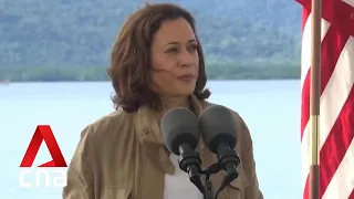 US VP Kamala Harris pledges support for Manila as she visits island of Palawan