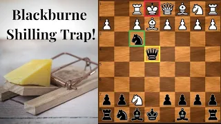 Winning Quickly At Chess | Blackburne Shilling Trap | Shilling Gambit | Chess Traps | Chess Tips