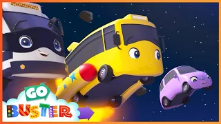 Buster Goes Space Exploring! | Go Buster | Baby Cartoon | Kids Video | ABCs and 123s