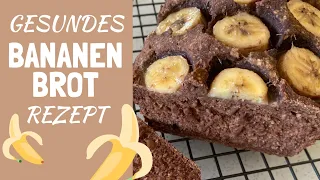 GESUND, lecker, vegan 🍞 BANANENBROT Rezept 🍌Ohne Zucker / Ohne Mehl