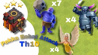 Th10 Pekka Bobat Attack Strategy❣️ | Th10 Best Attack Strategy | Th10 War Attack - Clash of clans