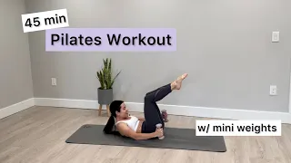 Pilates Workout | 45 min | Full Body w/ Mini Weights