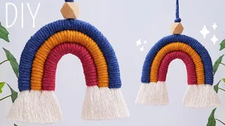 DIY🌈 como hacer un ARCOIRIS en MACRAME (paso a paso)/DIY Macrame Rainbow Tutorial step by step