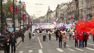 Первомайская демонстрация в Санкт-Петербурге