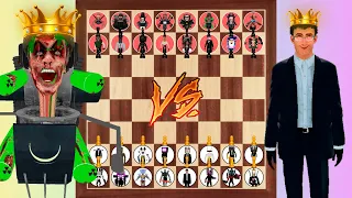 Skibidi Toilet Tournament | Team DaFuq vs Team G-man Soldier on chess board