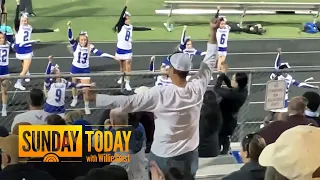 Viral ‘Cheer Dad’ Knows All The Moves To His Daughter’s Cheerleading Routine