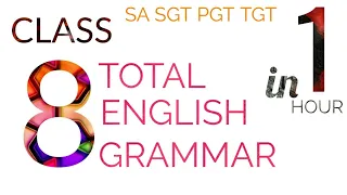 8th Class Total English Grammar In 1 hour I AP DSC 2018 ENGLISH