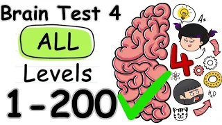 Brain Test 4 Level 1-200 Solutions/Answers/Hint/Guide ✅