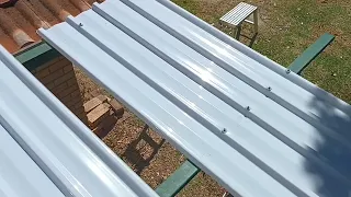 How to lay polycarbonate roof sheeting on a pergola or patio.