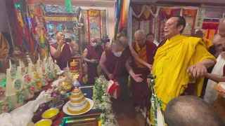 H.E.12th Jamgon Kenting Tai Situ Rinpoche and Kyabjye Mingyur Rinpoche.warm welcome by Kopan Family.