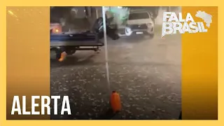 Temporal com queda de granizo assusta moradores do Rio Grande do Sul