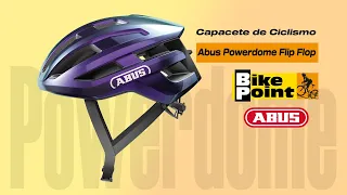 Capacete de Ciclismo Abus Powerdome Flip Flop Roxo e Preto