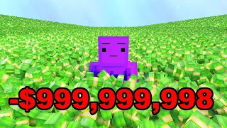 I Spent $1,000,000,000 In 24 Hours - simulated by Minecraft