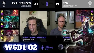 Evil Geniuses vs TSM | Week 6 Day 1 S11 LCS Spring 2021 | EG vs TSM W6D1