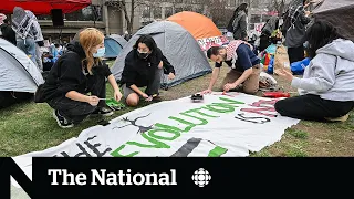 Pro-Palestinian protesters set up encampment at McGill University