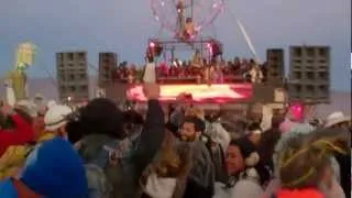 Saturday morning sunrise Lee Burridge spinning on the Robot Heart car Burning Man 2012