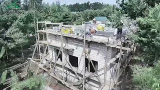 Ускоренное (timelapse) видео строительства дома. ГЛАВДАЧТРЕСТ.