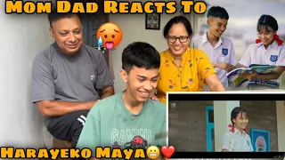 Mom Dad Reacts To My Song! ❤️😌|| Harayeko Maya ||