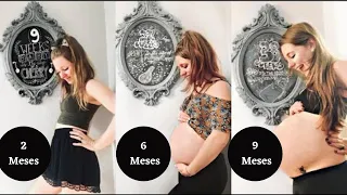 TRANSFORMAÇÃO da BARRIGA SEMANA A SEMANA ❤ - EVOLUÇÃO DA BARRIGA NA GRAVIDEZ