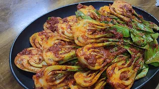 청경채 이렇게 만들었더니 배추겉절이보다 맛있다며 순식간에 먹어치웁니다/청경채겉절이 Fresh kimchi with bok choy