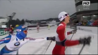 VM Woman's Sprint Finale Holmenkollen 2011 - Marit Bjørgen vs Arianna Follis