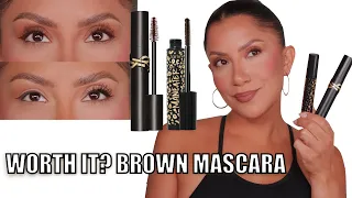 WORTH THE HYPE? USING 2 BROWN MASCARA'S + WEAR TEST *fine/flat lashes* | MagdalineJanet