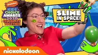 SLIME IN SPACE! 🚀 How Slime Moves in Microgravity | Kids' Choice Awards 2020 | Nick