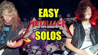 Top 8 Easy Metallica Guitar Solos D Standard Kirk Hammett & James Hetfield Tribute Metal Riffs
