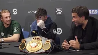 LEIGH WOOD BREAKS DOWN & CRIES OVER BRUTAL KO OF CONLAN - FULL POST-FIGHT PRESSER inc EDDIE HEARN