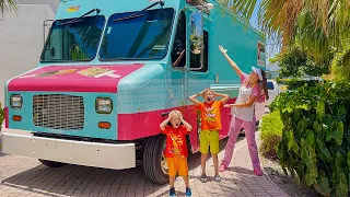 Chris y Niki exploran el camión de helados de mamá y el desafío de cine para niños