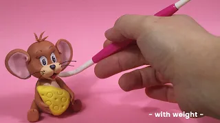 Making JERRY out of fondant or clay - cake topper - Tom & Jerry