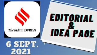 6th September 2021 | Gargi Classes Indian Express Editorial Analysis/Discussion