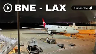 Flying from Brisbane BNE to Los Angeles LAX on a Qantas A330-200 in economy #viral #aviation #travel
