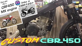 Swapping a CRF450 engine into my CBR125 - custom build - part 1